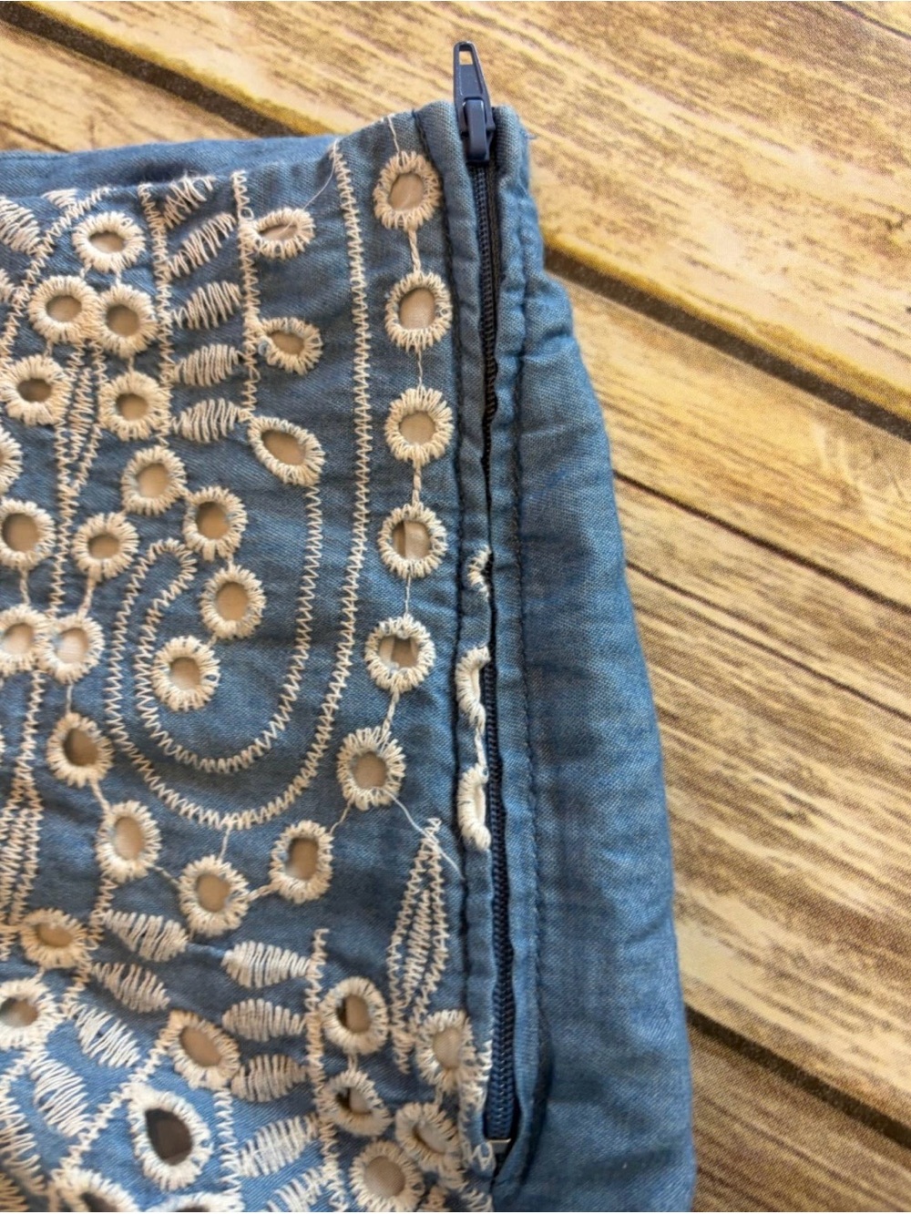 Sz 4 Lace Embroidered High Rise Short Shorts - Picture 3 of 7